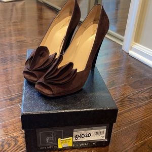 Prada Calzature Donna Cacao Suede Pump